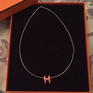 100% authentic Hermès lacquered H necklace